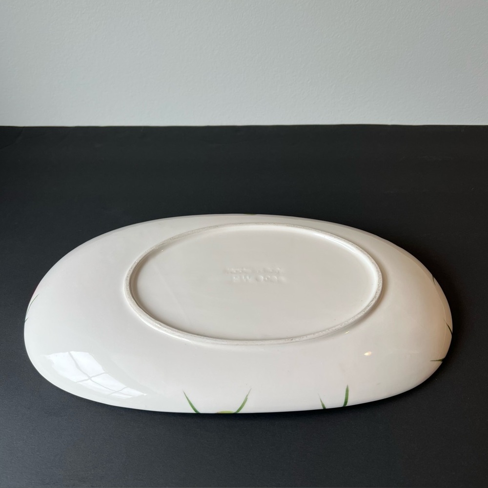 SOLD Vibrant Hand-Painted Ceramic Oval Platter 13", Red Tomatoes, Made in Italy - Picture 10 of 15